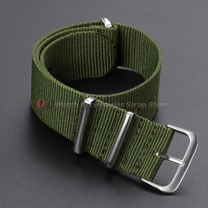 Versatile Canvas Nylon Watch Strap – Universal One-Piece Loop Bracelet