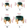 Big Dogs Bowl Thick Ceramic Pet Food Water Feeders Small Medium Large Dog Feeding Supplies Splash Proof with Wooden Stand Pet용품 6