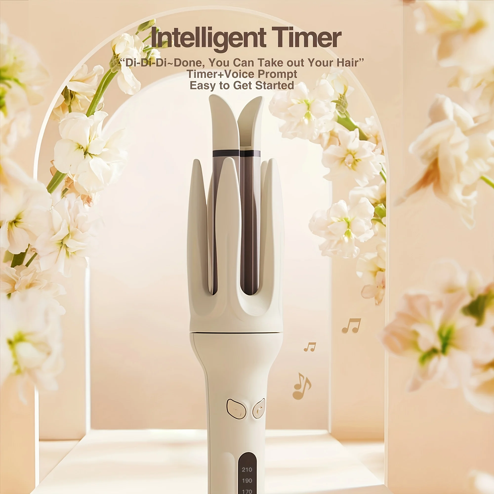 Automatic hair curler: 28mm barrel, 4 temperature modes, negative ion generator, smart timer and sensor, anti-burn