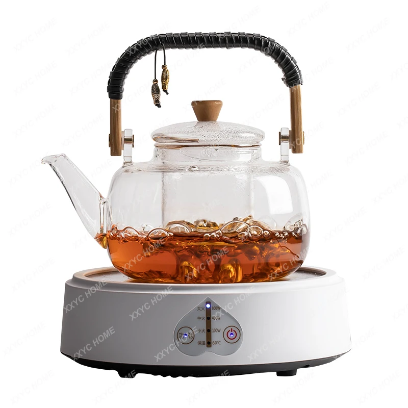 

Tea Cooker Heating Glass Kettle Tea Set Suit Household Brewing Internet Celebrity Stove for Boiling
