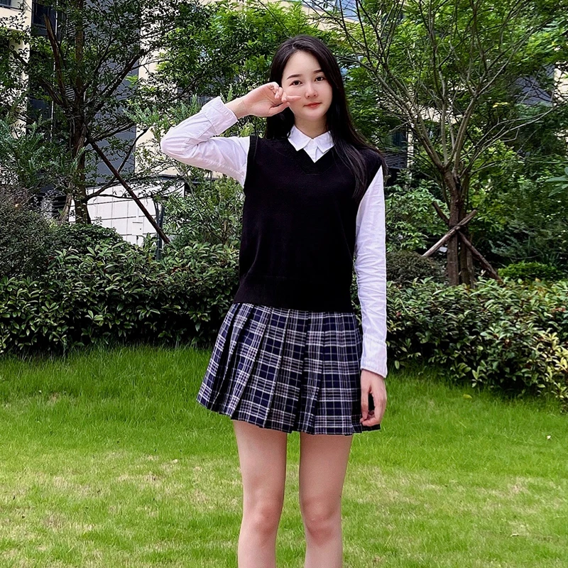 Korean Sweater Vest Knitted V-neck Sweater Vest Korean Fashion