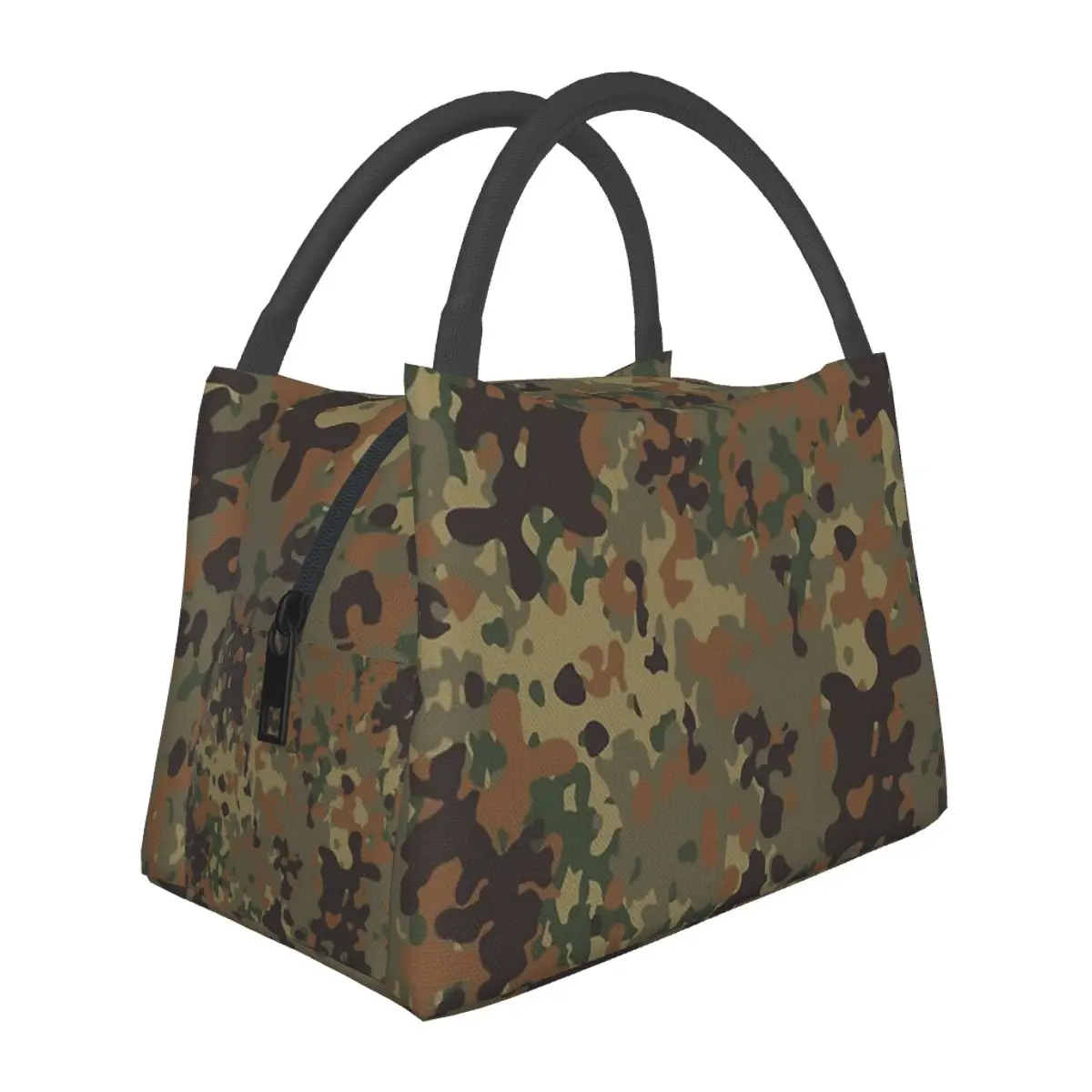 

Flecktarn Camouflage Lunch Bags Insulated Bento Box Portable Lunch Tote Resuable Picnic Bags Cooler Thermal Bag for Woman Office