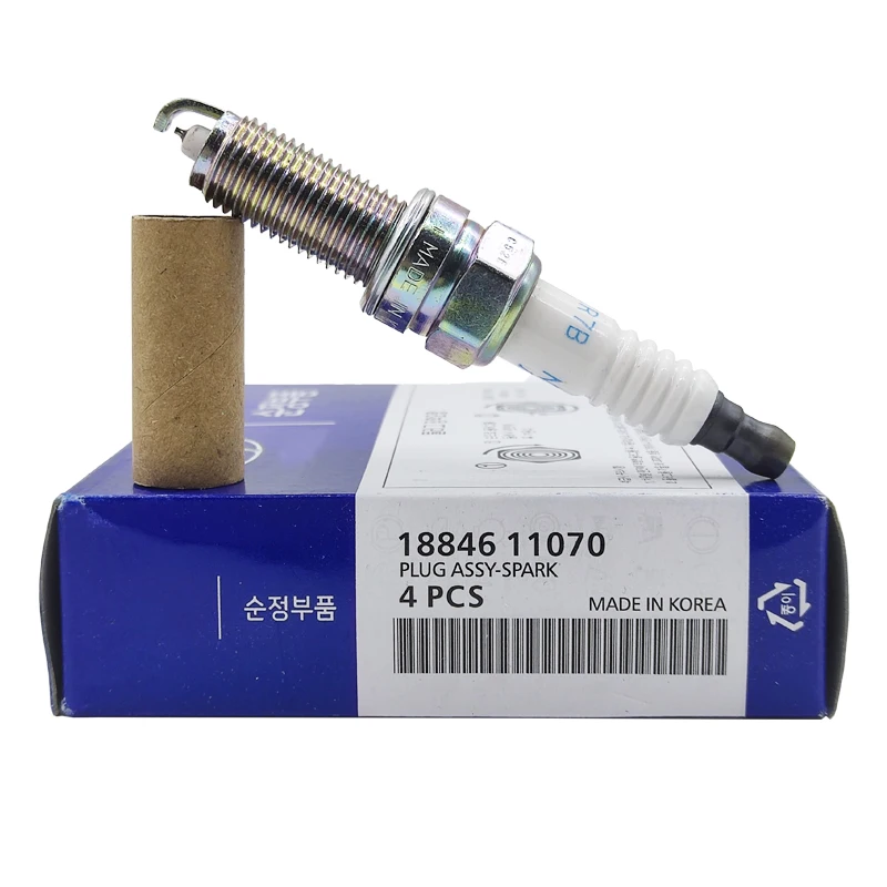 4/6pcs 1884611070 SILZKR7B11 Iridium Spark Plugs For Hyundai Elantra