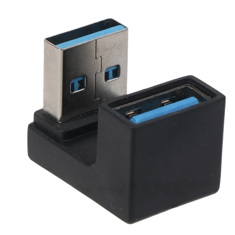 USB A 타입 to A 타입 어댑터, 상하 앵글 USB 3.0 어댑터, 수-암 익스텐션, 180 도, 5Gbps 노트북 PC