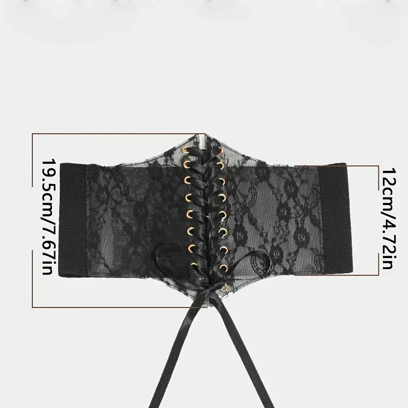 Chic Women's Retro Lace-up Corset Belt for Casual & Special Occasions