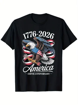 1776-2026 Eagle American Flag Ribbon 250th Anniversary Tee
