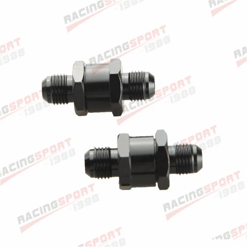 2PCS AN3 /AN4 /AN6  Fuel Non Return One Way Check Valve Petrol Diesel Aluminium BLACK/BLUE/SILVER/RED