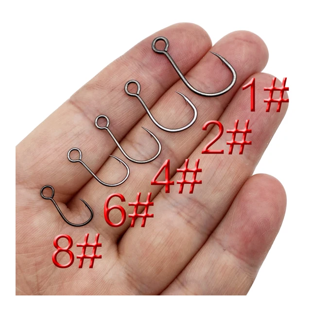 50Pcs 8005 Big Eye Hook Lure Band Fluorocarbon Coating Hard Bait Hook Drop  Fishing Soft Worm Hook Barb Hook - AliExpress