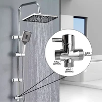Ensemble de colonnes de douche fendues, robinet de salle de bains, mélangeur simple froid, système de robinet d'eau, robinets de baignoire, pomme de douche à pluie, adaptateur d'accessoires Vanne de convertisseur Adapt 2