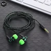 New 5 Colors Wired Earphone Stereo In-Ear 3.5mm Nylon Weave Cable Earphone Sports Headset With Mic For Laptop Smartphone Gifts 4