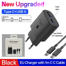 25W Super Fast Type C Charger Adapter by Samsung - Black 25W EU Set