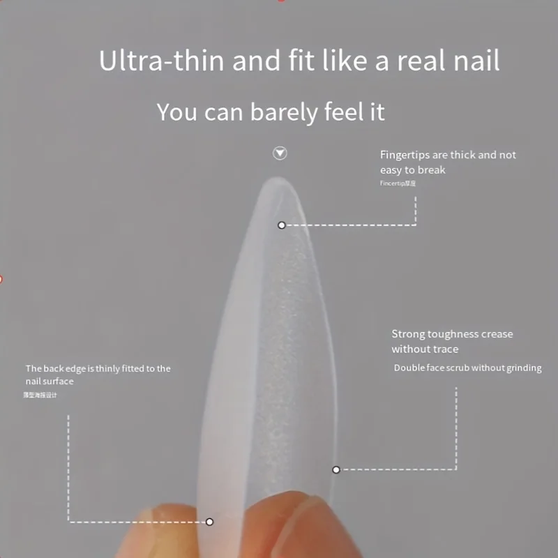 330 Short Almond Nail Tips Boxed Upgraded Matte Gel Nail Stickers Without File Pre-Shaped Full Coverage of Short Almond Nails