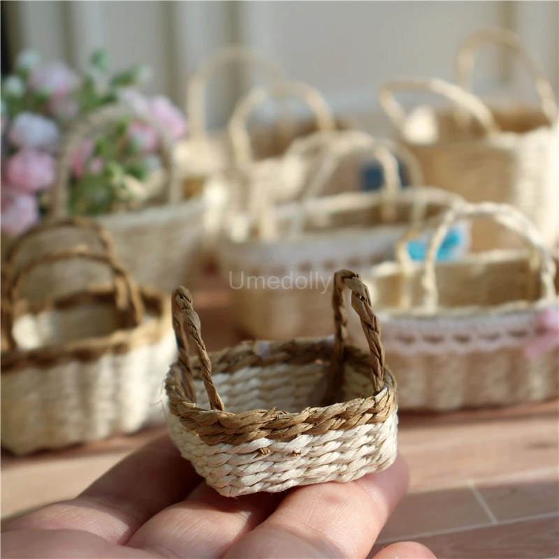 1PCS Handmade 1/6 Scale Miniature Dollhouse Basket for Blyth BJD