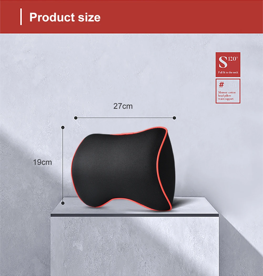 자동차 머리 받침 목 베개 자동차 자동차 목 쿠션 메모리 폼 통기성 머리 지원 목 휴식 보호대 자동차 인테리어