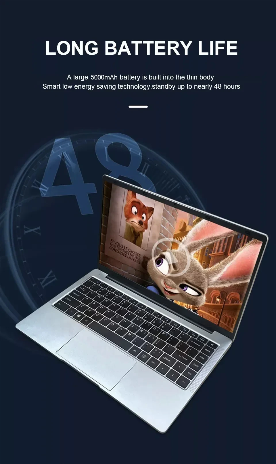 Laptop Computer Windows 11 Notebook 12GB RAM 128GB 256GB 1TB SSD 1920*1080 HD Lightweight Portable Office Study Laptops