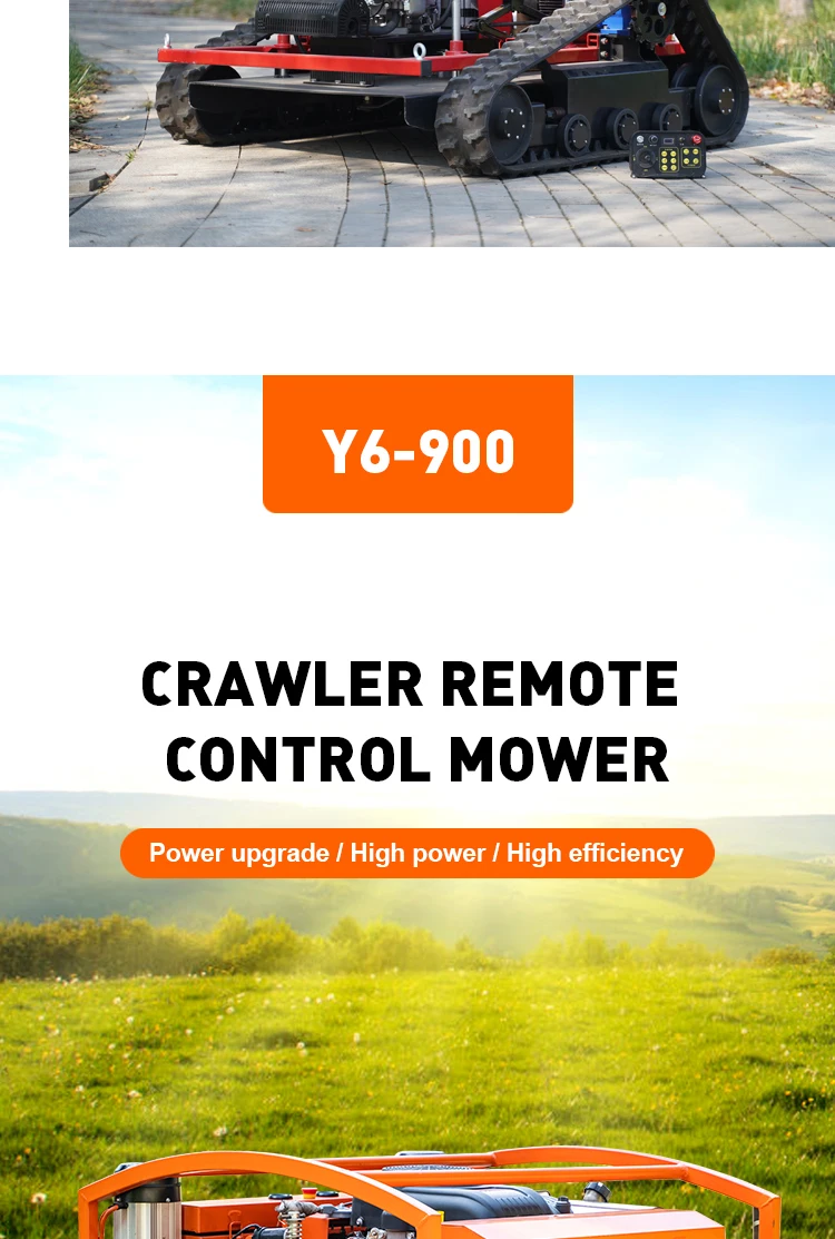 Description Picture 4 of itemBest 25HP Remote Control Robot Lawn Mower Gasoline Powered Garden Grass Cutter Cutting Width 900MM Trimmer