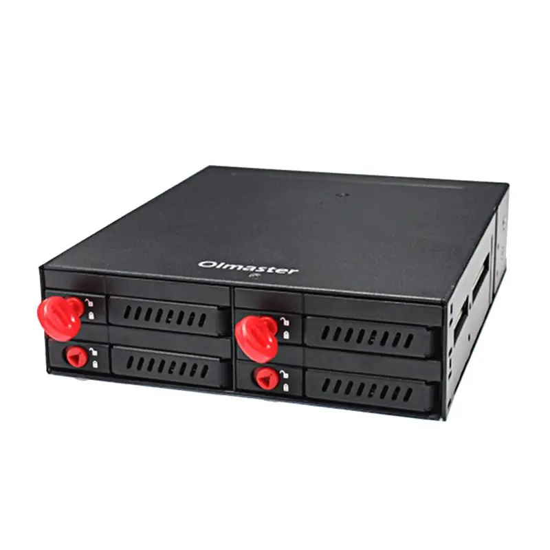 A40I 4베이 2.5인치 SATA SSD HDD 인클로저 모바일 랙/인클로저 하드 디스크 인클로저 랙 5.25 드라이브용 데이터 저장 장치