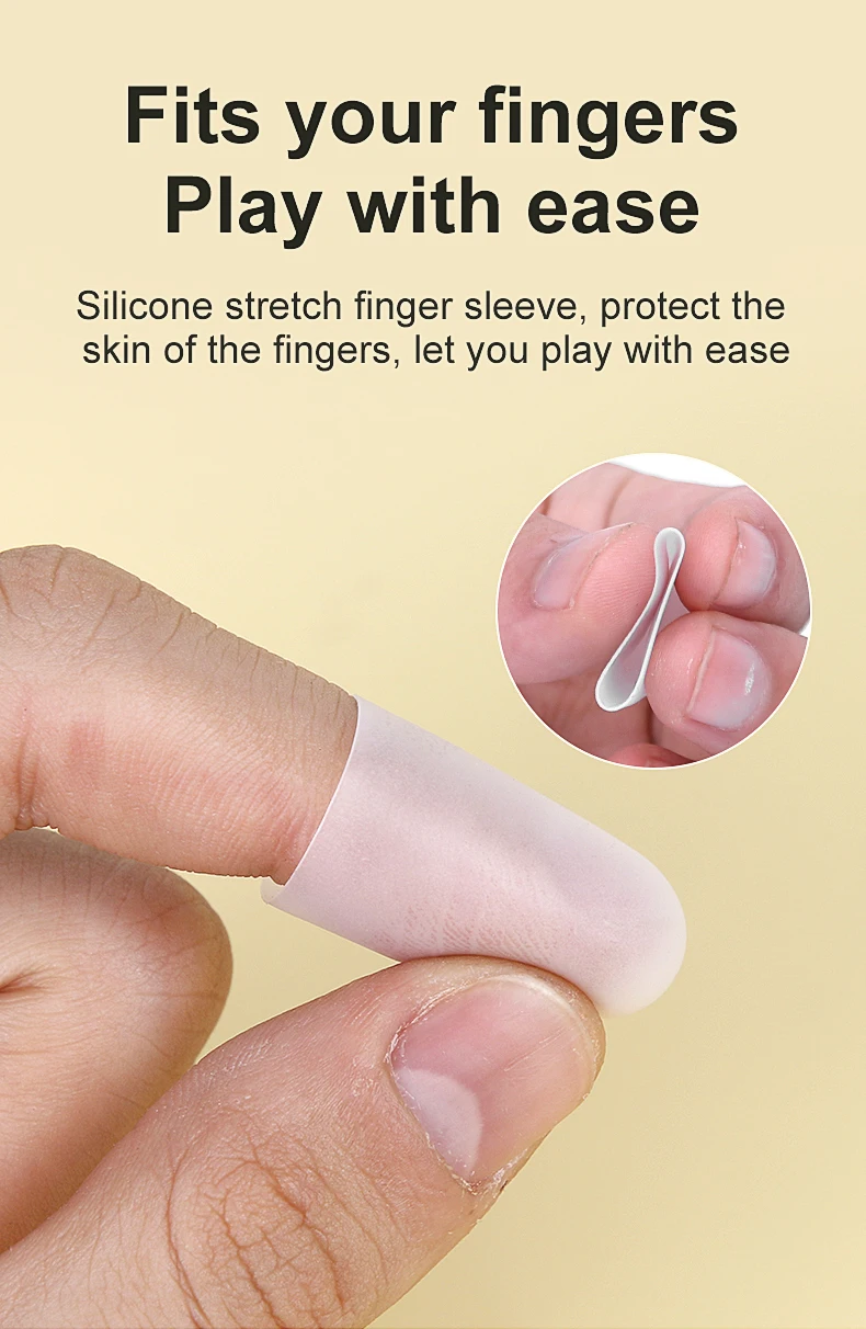 4 teile/satz Silikon Fingers chutz, Gitarre Fingers pitzen schutz, für Ukulele Gitarre, transparente Farbe – Detail 6