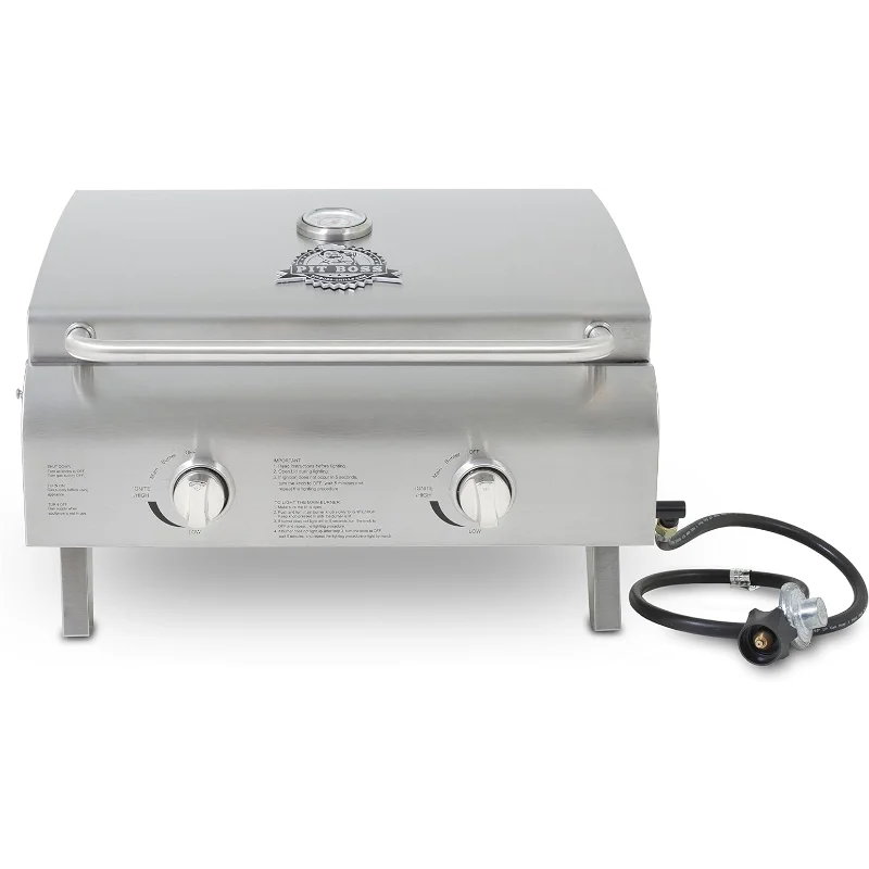 

Pit Grills 75275 Stainless Steel Two-Burner Portable Grill bbq grill outdoor barbecue