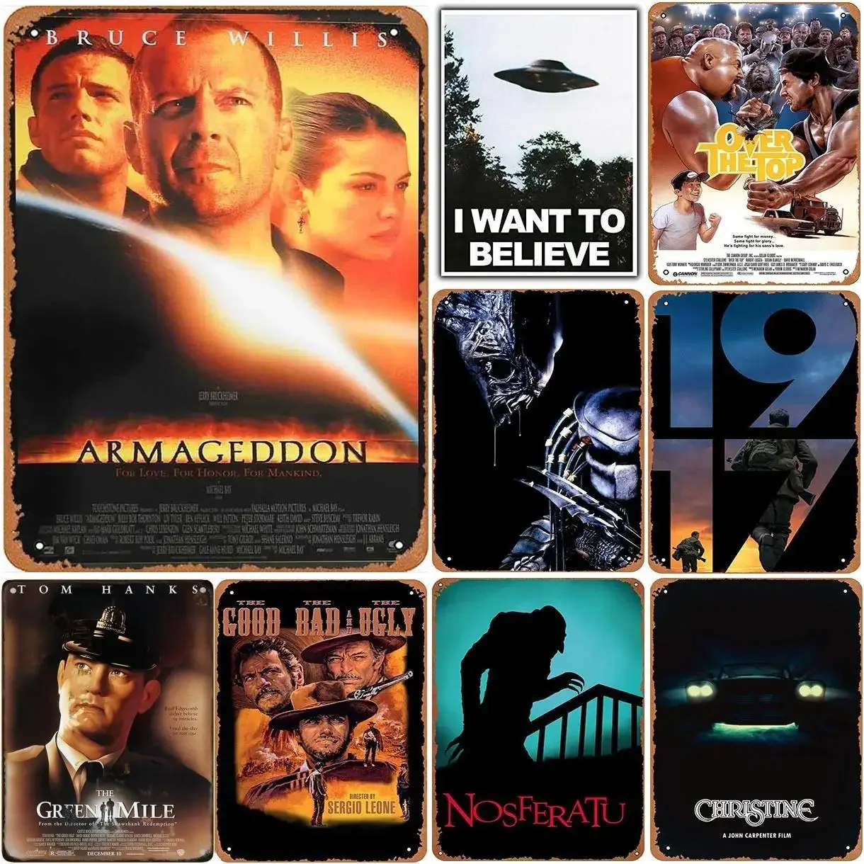 Classic American Retro Films Metal Sign Old Movie Aluminum Plaque Poster Vintage Wall Plate Bar Club Home Bedroom Wall Decor
