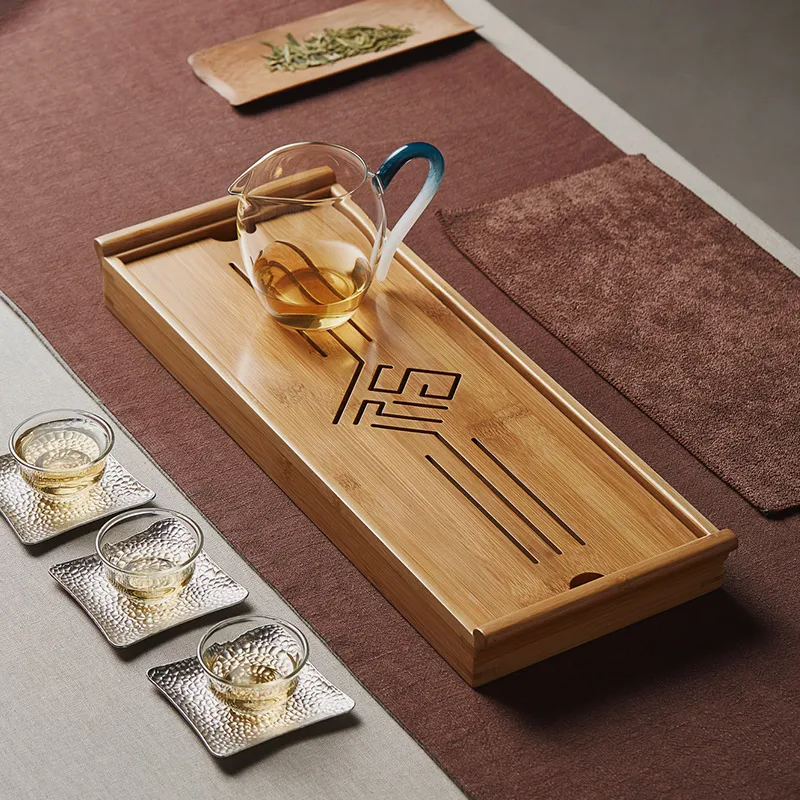 

Маленький поднос для чая Gong Fu, роскошный китайский поднос для чая, впитывающийся в воду, бамбуковые кухонные принадлежности YY50TT