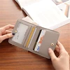 Fashion PU Leather Women Short Wallets Multiple Credit Card Holders Hasp Zipper Coin Purses Solid Color Clutch Money Bag Clip 3