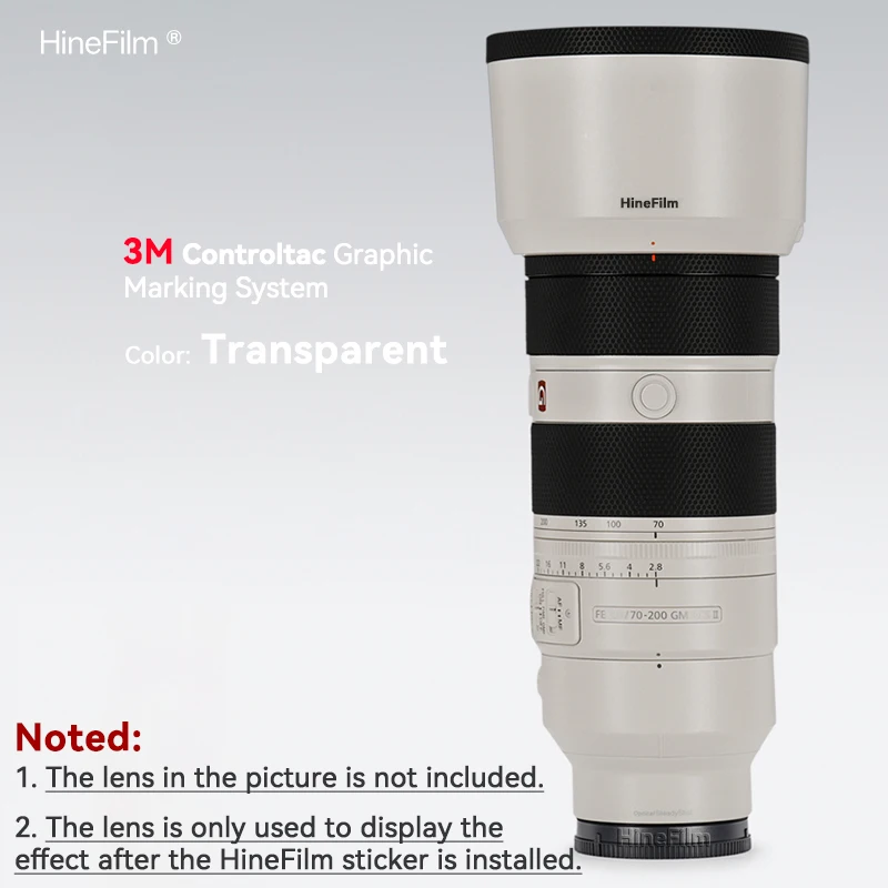 FE70-200 F2.8 GM2 렌즈 투명 스티커 70200GM2 커버 70 200 렌즈 스킨 랩 70-200 f2.8 GM2 맞춤형 투명 스킨