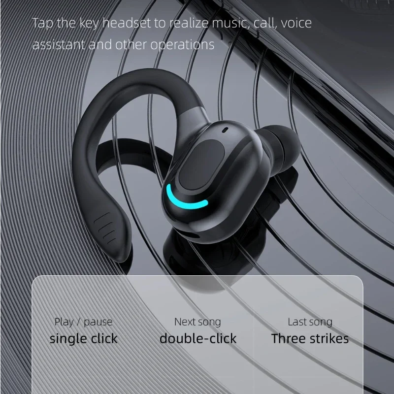 F8 Ear Hanging Wireless Bluetooth-compatible Headset BT5.2 Running Ear Plugs for Listening To Music in-ear Stereo Super Long