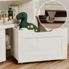 Toy Storage Organizer with Drawers, Floor Toy Box with Wheels and Open Shelf, Storage Chest for Nursery, Playroom and Bedroom 6