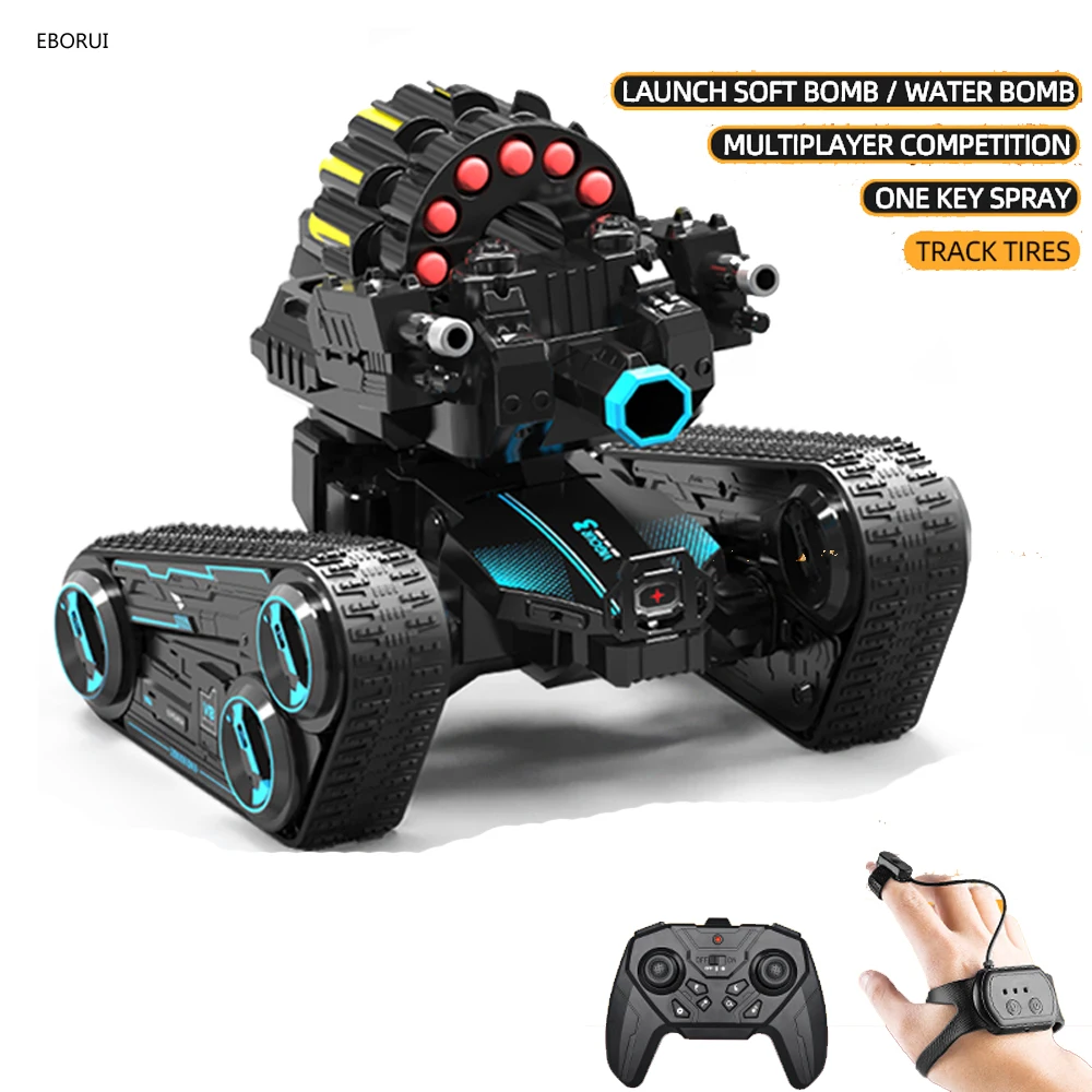 

JJRC 538/548 RC Battle Tank 2.4Gz Water Bomb All Terrains Remote Control Tank Sounds & Lights Military Battle War Tanks Toy RTR