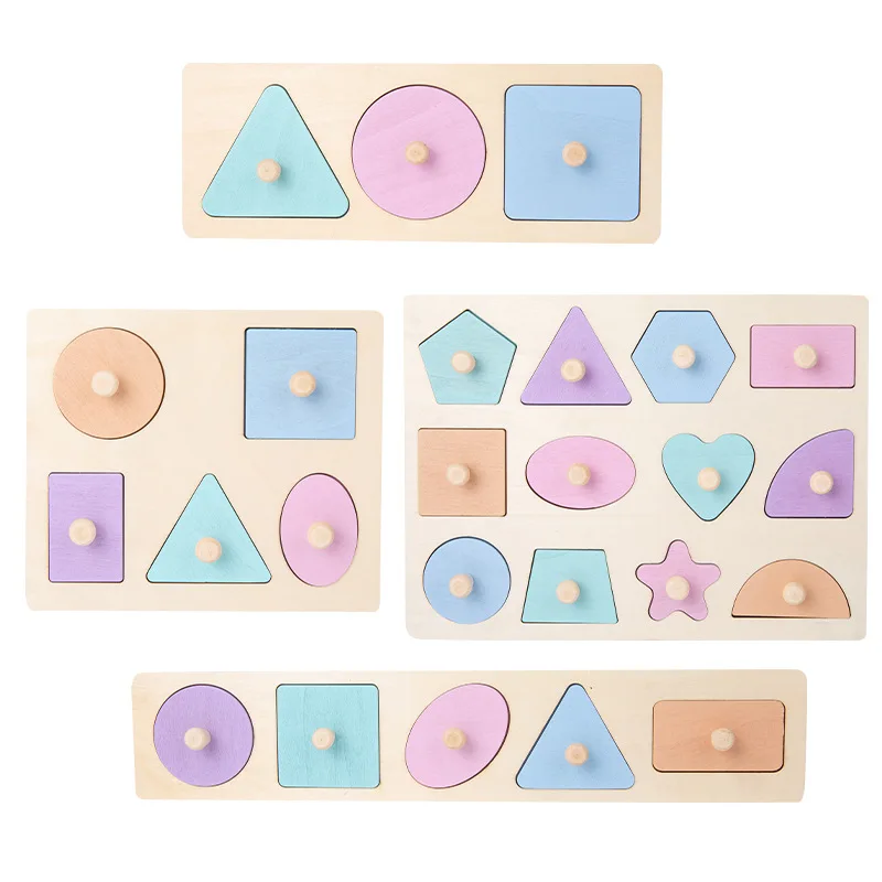 

Радужный Магнитный пазл Монтессори, деревянные игрушки, игра в форме цветов, обучение для детей, обучение мелкой моторике
