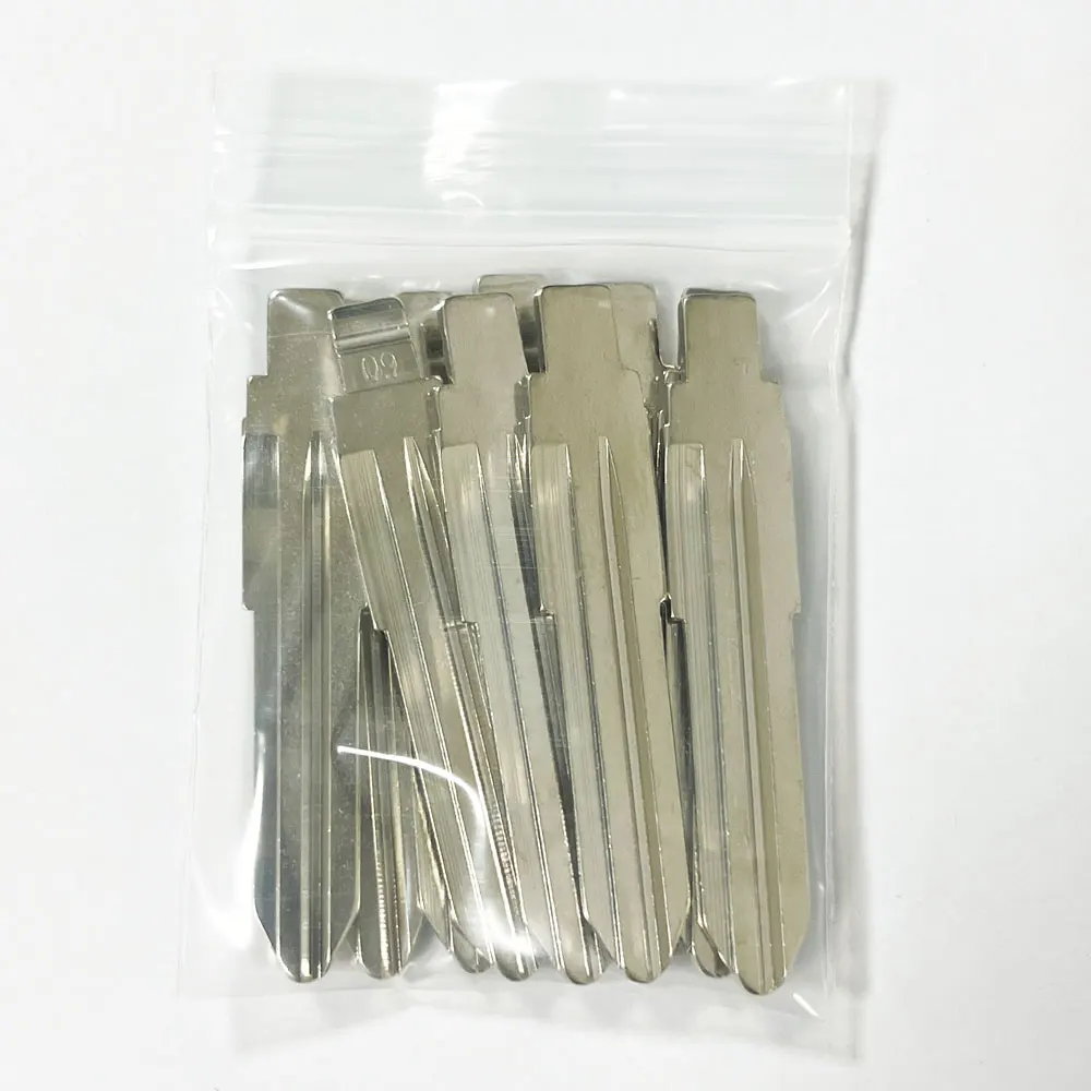 2 Uncut Flip Key Blanks For Mazda - Replacement Remote Key Blades, Gold Finish