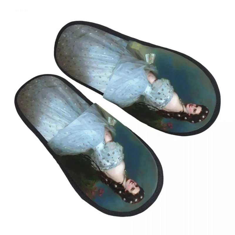 

Portrait Of Empress Elisabeth Of Austria Guest Slippers For Spa Women Custom Print Franz Xaver Winterhalter House Slipper