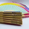 40/36/20Pcs Foldable Hand Fan Customized Logo Wedding Party Bridesmaids Gift 24/25/30/32pc Child Christening Favors Fans 4
