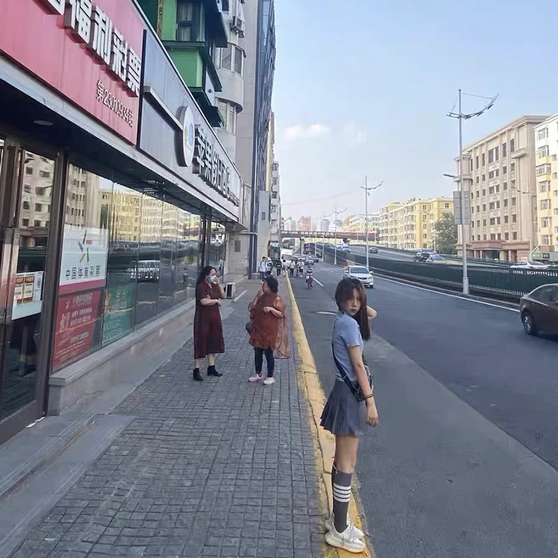 Woman Girls JK AB 4 Four Stripes Cotton Retro Old School Meias Japanese Harajuku Middle Tube Knee Kawaii Lolita Long Socks Warm