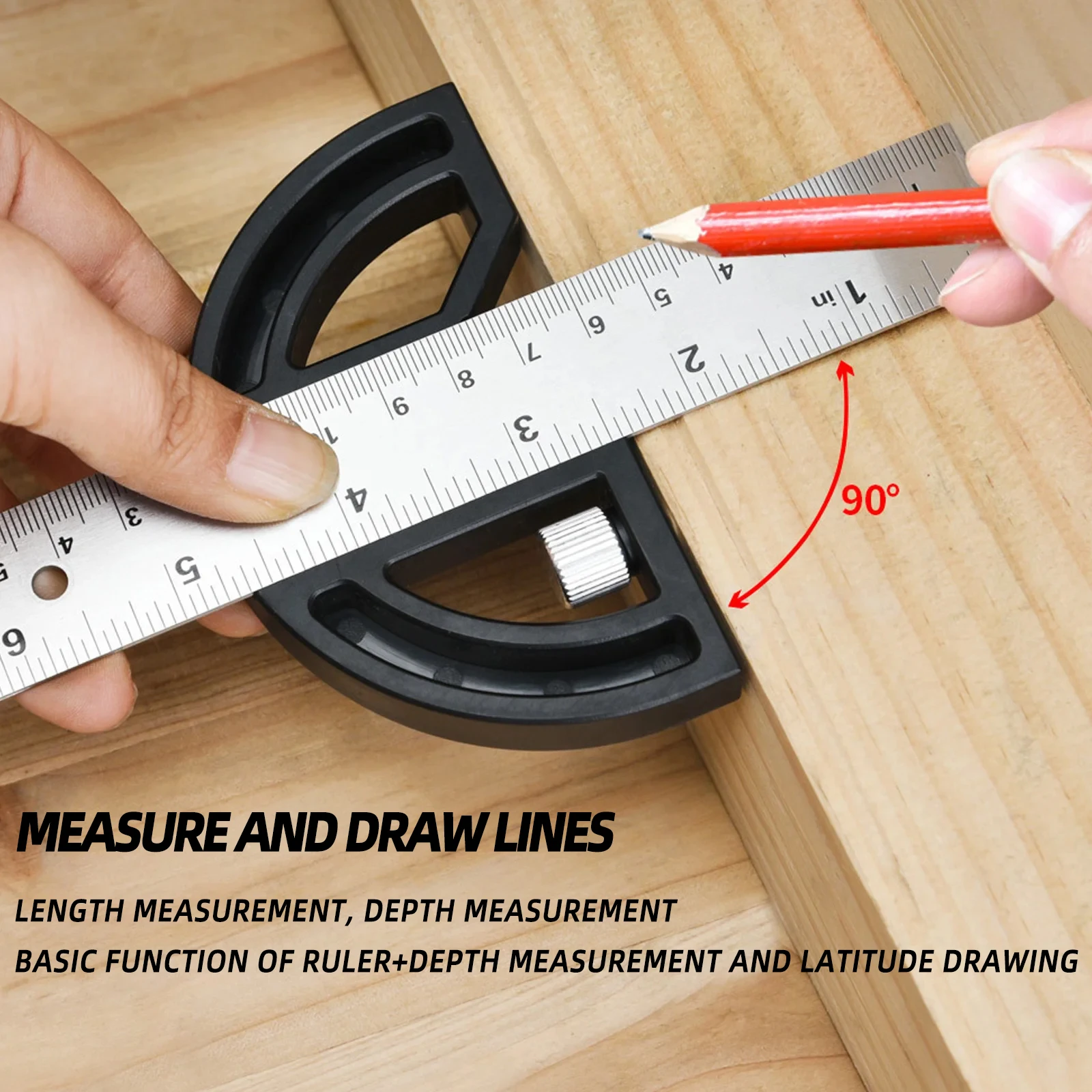 Digital Angle Protractor Angle Protractor Angle Measuring Tool 1PC Multi Functional Plastic 8 Inches Magnetic Suction Angle Ruler
