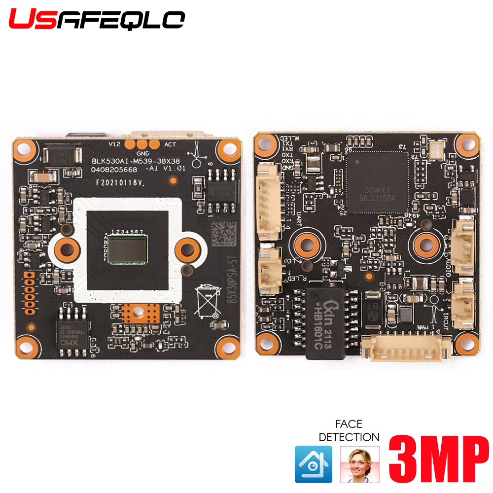 XM535AI+SC3235 3MP 2304*1296 H.265 IP Camera Module Board Low illumination ONVIF CMS XMEYE P2P RTSP Motion Detection Radiator |