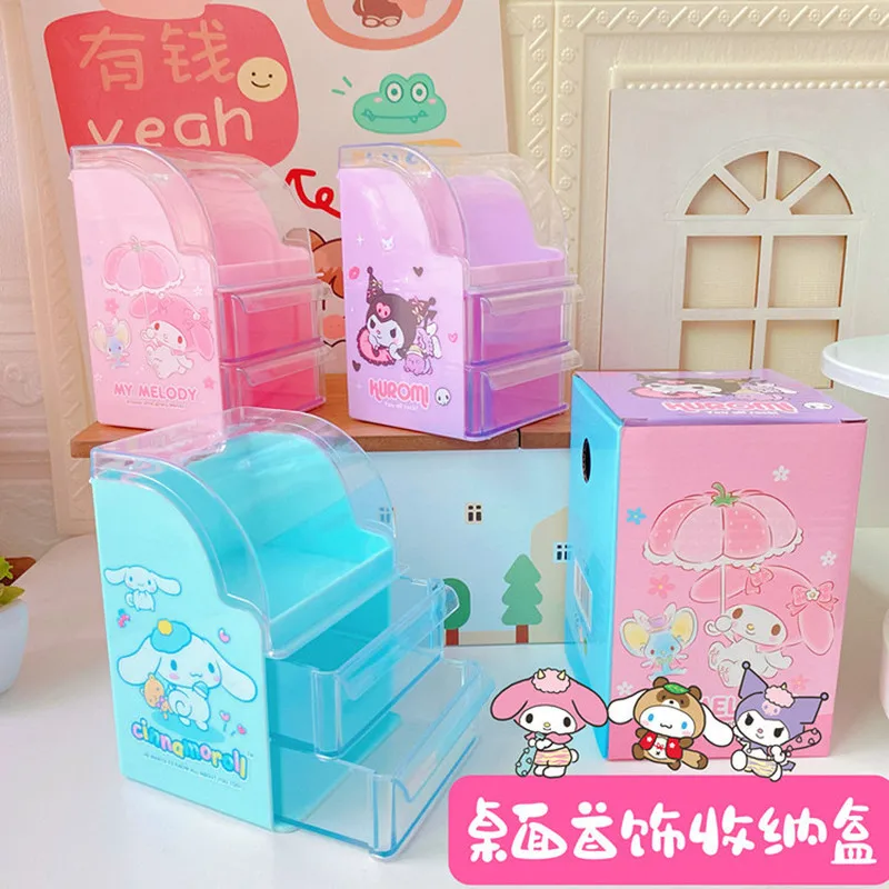 Kawaii Sanrio Storage Box Cartoon  Sanrio Desktop Drawers - Animation  Derivatives/peripheral Products - Aliexpress