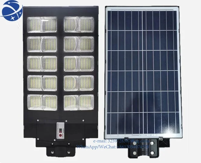 

YyhcHot 2021 новый дизайн высокий люмен Водонепроницаемый ip65 180 Вт 240 Вт 300 Вт Встроенный солнечный светодиодный уличный фонарь