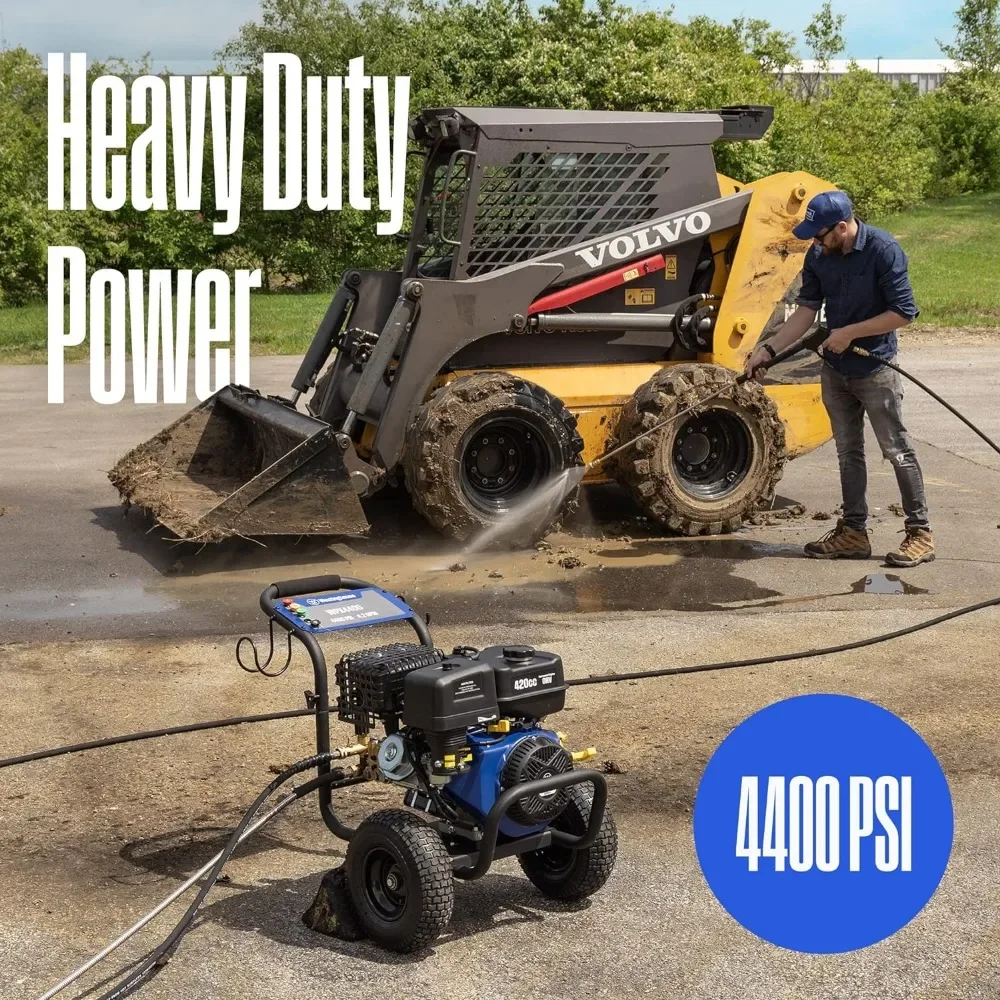 Gas Pressure Washer Onboard Soap Tank Spray Gun and Wand for Decks Sidewalks Siding Fences Railings Garage Floors