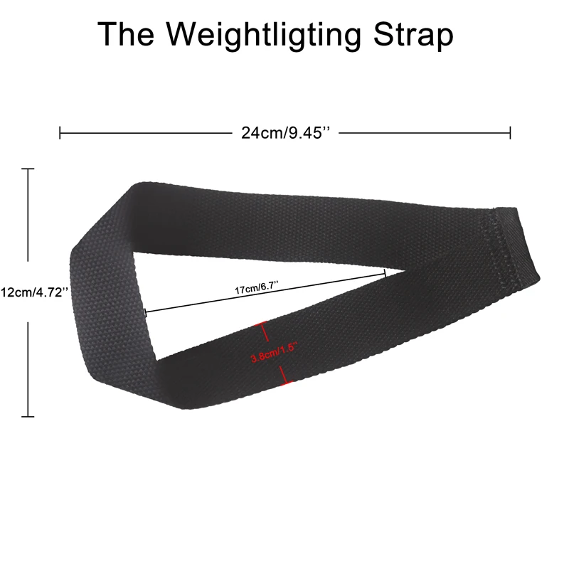 Fitness Thick Cotton Wrist Straps, Triangle Weightlifting Belt, Bodybuilding Strength Training, Hand Grip Wrist Brace Protection 5