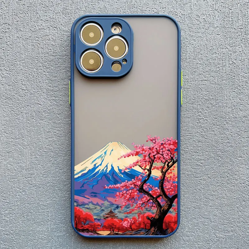 Japanese Aesthetic Mountain Landscape Shockproof Phone Case