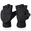 Windproof Convertible Flip Top Gloves Winter Warm Mittens Half Finger Gloves with Flap Cover For Man Women Kids Children 1