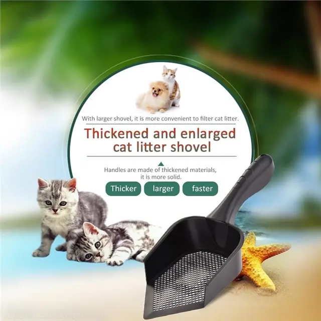 SHGO-Scoop For Cat Litter Comfortable Handle Cat Shovel Non-Stick Kitten Litter Lifter For Pet Indoor Outdoor Home Apartment 3