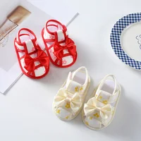 Newborn Infant Baby Girl Princess Bowknot Sandal New Summer Kids Sneakers With Headban Toddler Soft Crib Walkers Casual Shoes 6