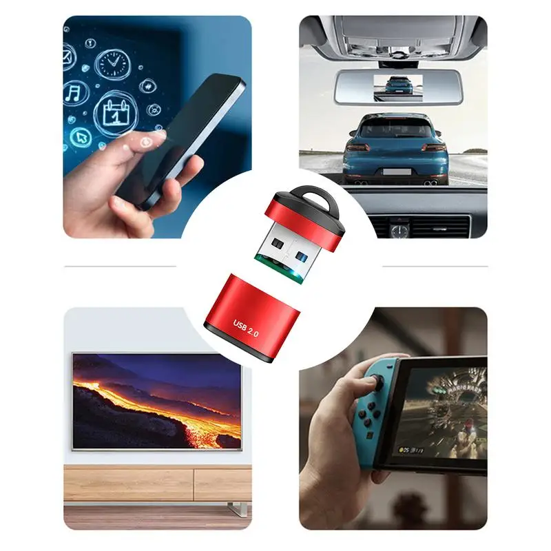 Mini High Speed USB 2.0 Card Reader TF Micro SD Memory Card Adapter For Computer Desktop Laptop USB Adapter Random Color