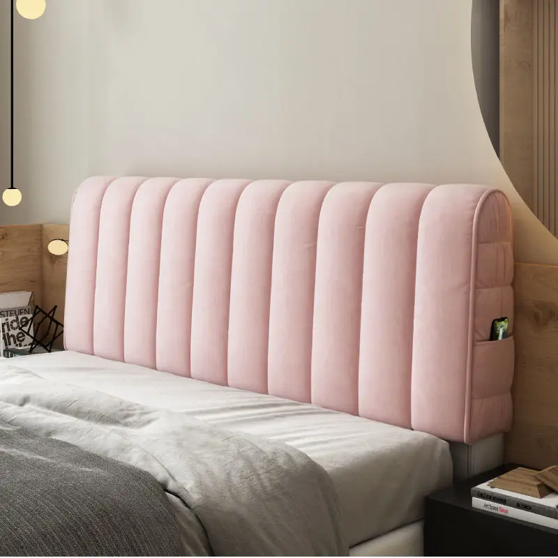 All-Inclusive Headboard Cover Soft Velvet Thickened Elastic Quilted Anti-Collision Universal Dust-Proof Headboard Cover