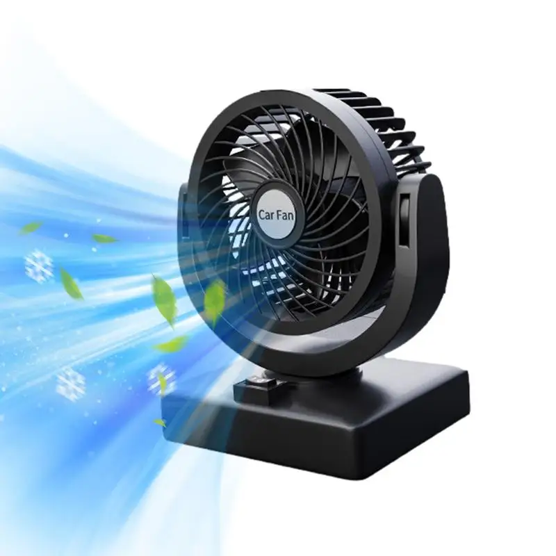 

360 Degree Rotating Cooling Fan Portable Mini Car Fan Uniiversal Cooling Fan For Car Space Saving Car Fan Automobile Accessories