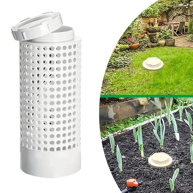 1pc/2pcs Worm Composting Bin For Small Flower Pots And Garden, Space-Saving PVC Worm Tea Composter Tube Garden And Lawn Care 4