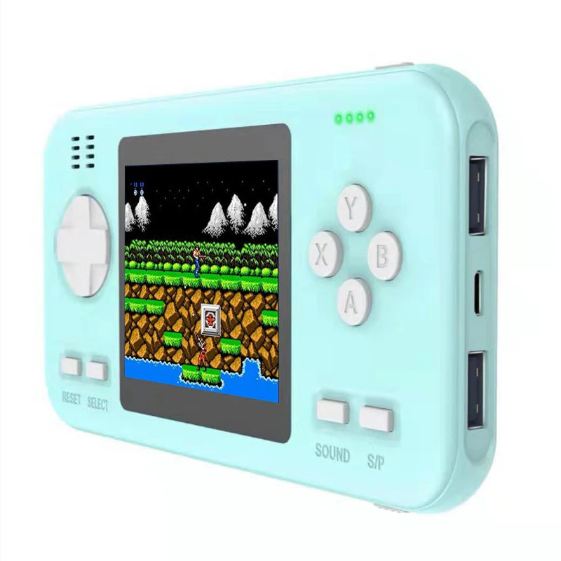 Retro Game Console 2.8 Inch Charging Treasure Mobile Power Handheld Game Console Built-in 416 Games Dual USB Interface 